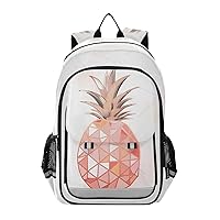ALAZA Rose Gold Pineapple Marble Laptop Backpack Purse for Women Men Travel Bag Casual Daypack with Compartment & Multiple Pockets