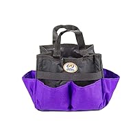 Derby Originals 600D Nylon Horse/Dog Grooming Tote Caddy Bag with 6 Pockets & Elastic to Secure Items (Purple),90-9286-PR