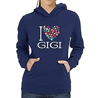 Personalized I Love Colorful Hearts Add Any Name Women Hoodie