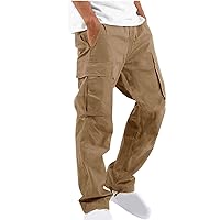 Men's Casual Cargo Pants Cotton Fashion Hiking Outdoor Pants Workout Athletic Joggers for Men Sweatpants Army Pants