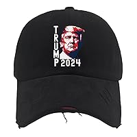 Trump 2024 Trucker Hat Kawaii Hat AllBlack Golf Hats Men Gifts for Boyfriends Golf Cap