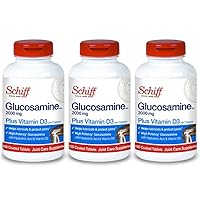 Schiff Glucosamine 2000mg with Vitamin D3 and Hyaluronic Acid, 150 Tablets - Joint Supplement (Pack of 3)