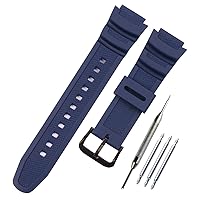 Natural Resin Replacement Watch Band for Casio AE-1200 MRW-200H W-800H W-735H Waterproof Rubber watchband