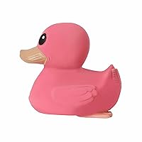 HEVEA Kawan Mini Rubber Duck - 100% Natural Rubber Baby Bath Toy - Perfect for Playing, Teething, and Bathing - Powerful Pink