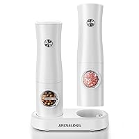Electric Salt And Pepper Grinder Set With Type-C Rechargeable Base, No Battery Needed, Adjustable Coarseness Electronic Spice Mill Shakers Salt And Pepper Shakers Refillable
