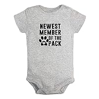 Newest Member Of The Pack Funny Rompers Newborn Baby Bodysuits Infant Jumpsuits Novelty Outfits Clothes