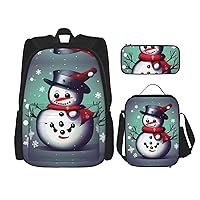 Print 261PCS Backpack Set,Large Bag with Lunch Box and Pencil Case,Convenient,backpack lunch box