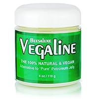 Vegaline - 100% Natural, Vegan & Hypoallergenic Alternative to Petroleum Jelly - Lips, Hands, Baby, Makeup Remover and More (4 oz)
