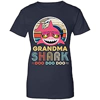 Women's Retro Vintage Grandma Shark Doo Doo Doo Shirt Ladies' Short Sleeve Tee
