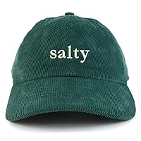 Trendy Apparel Shop Salty Embroidered Cotton Corduroy Unstructured Baseball Cap