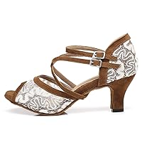 AOQUNFS Women's Latin Salsa Ballroom Dance Shoes Performence Dance Shoes, YCL298