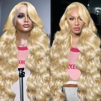 613 Lace Front Wig Human Hair 13x6 Transparent Lace Body Wave Blonde Lace Front Wigs Human Hair 12A 613 HD Lace Frontal Wig 150% Density Pre Plucked with Baby Hair 30inch