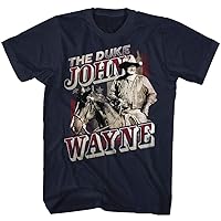 John Wayne American Legend Hollywood Actor The Duke on Horse Adult T-Shirt Tee