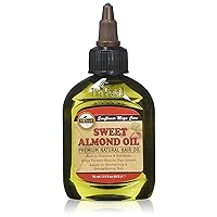 Premium Natural Hair Care Oil - Sweet Almond Oil 2.5 Ounce (6-Pack)