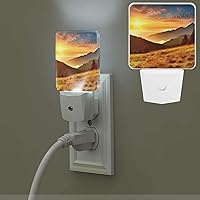 Sunrise Print Night Light with Light Sensors Plug in LED Lights Smart Nightstand Lamp Plug in Night Light for Bedroom Bathroom Hallway Home Decor
