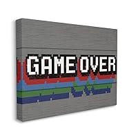 Stupell Industries Retro Phrase Rustic Video Game Text, Designed by Daphne Polselli Wall Art, 16 x 20, Canvas