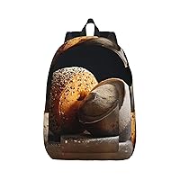 Two Loaves Of Bread Backpack Canvas Lightweight Laptop Bag Casual Daypack For Travel Busines Women