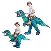 GOOSH Halloween Costumes Boys Girls Inflatable Dinosaur Costume 36IN for Kids and Inflatable Dinosaur Costume 72IN for Aldults Bundle