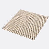 Tezzorio Sushi Roller Bamboo Mat, Round Sushi Mat Roller for Sushi Making, Chef Grade Bamboo Sushi Rolling Mat Maker, Authentic Square Bamboo Rolling Mat for Sushi Premium Quality 9.5” x 9.5” Mat