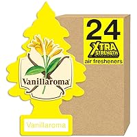 LITTLE TREES Air Fresheners Car Air Freshener. Xtra Strength Provides Long-Lasting Scent for Auto or Home. Extra Boost of Fragrance. Vanillaroma, 24 Air Fresheners