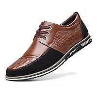 Mens Casual Genuine Leather Sneakers Comfort Oxfords Business Work Dress Shoes
