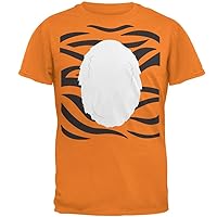 Animal Halloween Costumes for Men, Tiger Shirt, Short Sleeve T Shirts, Dress Up Fall Graphic Tees, Easy Costume