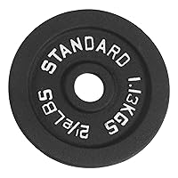 Signature Fitness Cast Iron Plate Weight Plate for Strength Training and Weightlifting, Standard or Olympic, Multiple Sizes