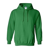Hooded Pullover Sweat Shirt Heavy Blend 50/50 7.75 oz. by Gildan (Style# 18500) (Medium, Irish Green)