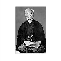 Gichin Funakoshi Karate Master Quotes Portrait Vintage Drawing Art Poster (6) Canvas Poster Wall Art Decor Print Picture Paintings for Living Room Bedroom Decoration Unframe-style 16x24inch(40x60cm)
