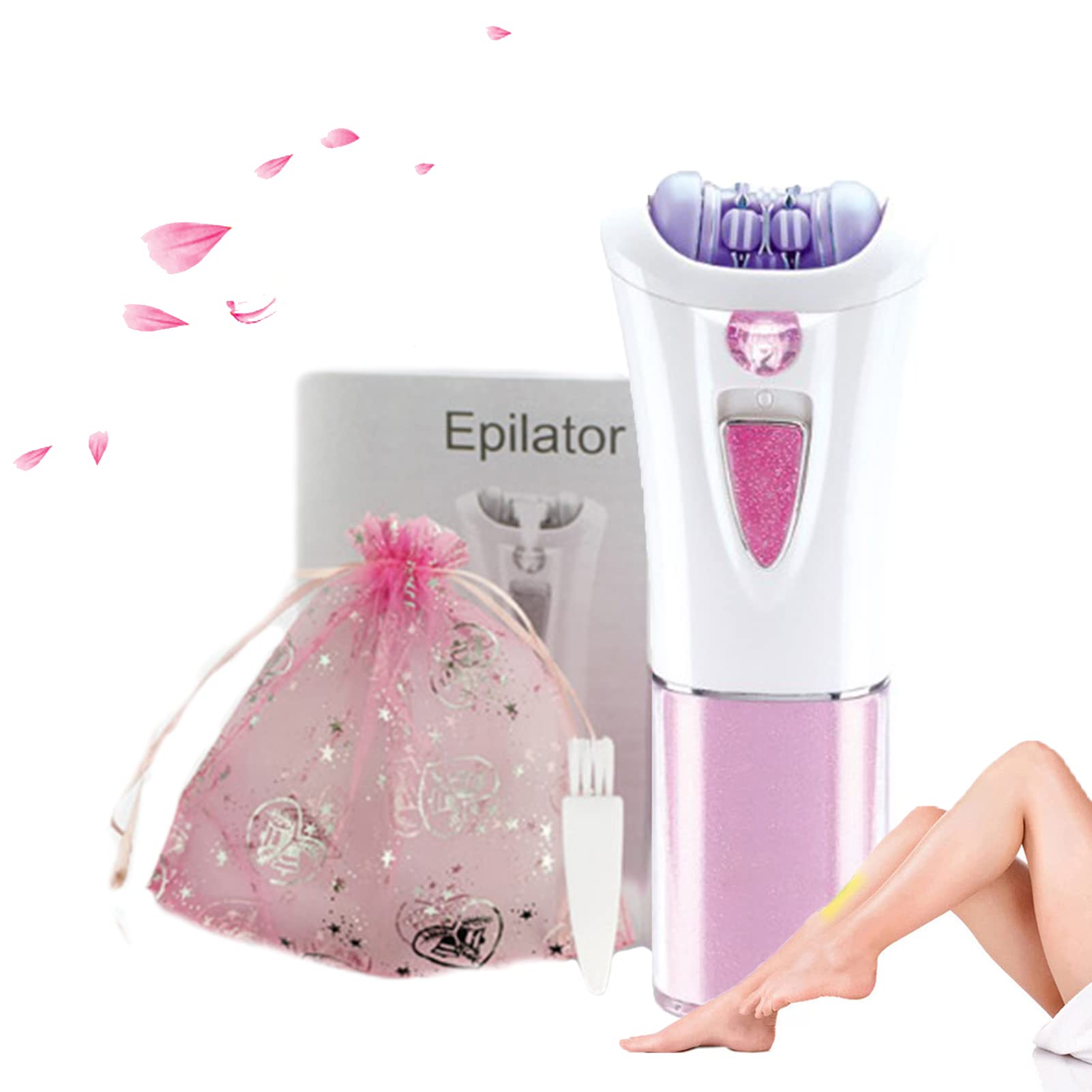 Glabrous Skin Epilator - 2023 Best Glamorous Skin Smooth Glide Epilator for Women Face, Glamorous Skin Wireless Epilator, Glamorous Skin Hair Removal, for Body Face Legs (1Pcs)