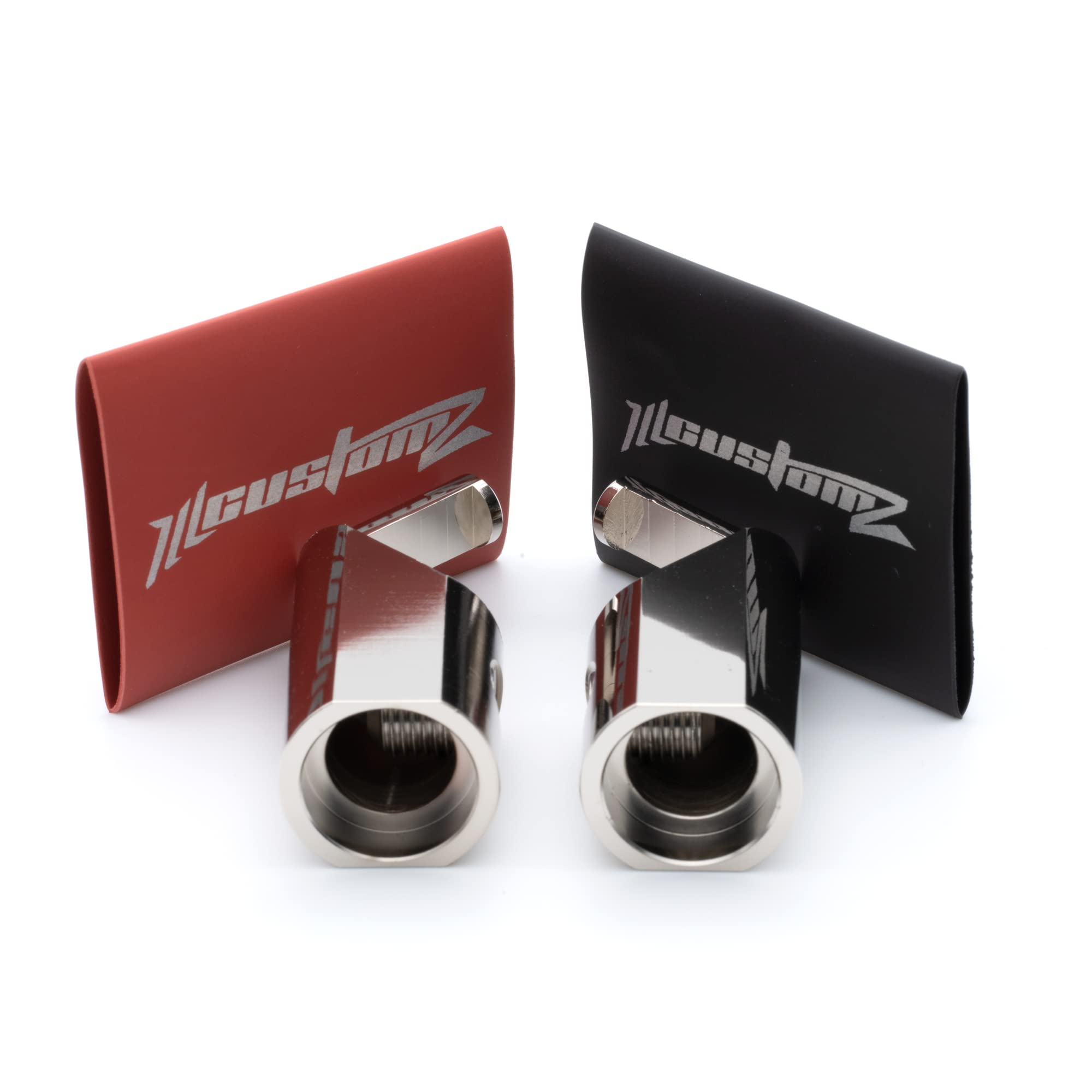 Ill Customz 1/0 AWG to 4 Gauge 45 Degree Angled Offset Amp Input Reducers Pair