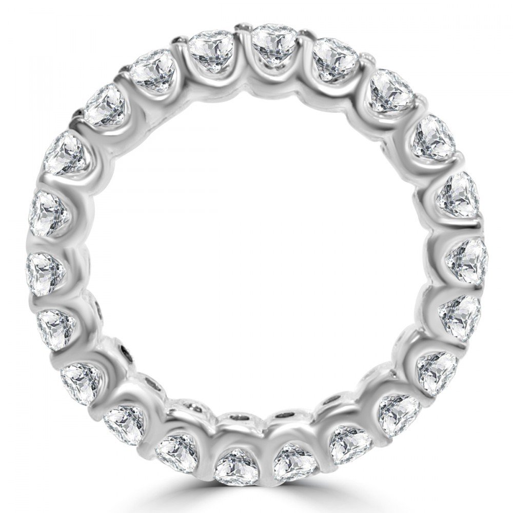 Madina Jewelry 2.21 ct Ladies Round Cut Diamond Eternity Wedding Band (Color G Clarity SI-1) in Platinum