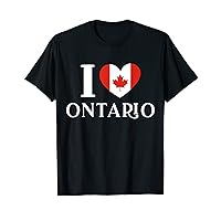 I Love Ontario Canada Heart Flag T-Shirt