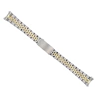 Ewatchparts 13MM 14K GOLD TWO TONE LADY JUBILEE WATCH BAND COMPATIBLE WITH 26MM ROLEX DATEJUST 6917 6517