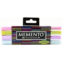 Tsukineko 4-Pack Dual Ended Fade-Resistant and Water-Based Memento Markers, Oh Baby
