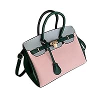 Pu Leather Large-Capacity Women Bag Crossbody Bag Detachable Shoulder Strap Messenger Bag Contrast Stitching
