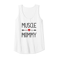 Womens Funny Training Bodybuilding Muscle Mom Gift Muscle Mommy Gym Tank Top
