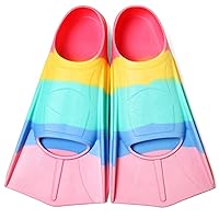 Kids Swim Fins,Short Youth Swimming Flippers for Pool Lap Swimming and Training for Girls Boys