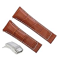 Ewatchparts LEATHER STRAP BAND COMPATIBLE WITH ROLEX DAYTONA 16520 116519 TAN WS REGULAR + STEEL CLASP