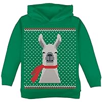 Old Glory Ugly Christmas Sweater Big Llama Green Toddler Hoodie
