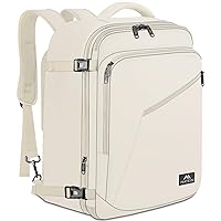 MATEIN Large Backpack for Travel Flight Approved, 45L Carry on Backpack with Padded Shoulder Straps for Adult, Men, Women, Expandable Backpack for Clothes, Travel Essentials, Beige