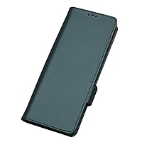 ONNAT- Flip Case for Samsung Galaxy Z Fold 5 Genuine Leather Phone Cover Case Full Coverage Anti-Fall Case Ultra Thin Leather Case (Green,Z Fold 5 7.6'')