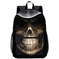Dead Reaper Skull Travel Laptop Backpack Lightweight 17 Inch Casual Daypack Shoulder Bag for Men Women