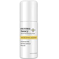 ECZEMA HONEY Soothing Oatmeal Deodorant - Aluminum Free Roll On for Women & Men - All Natural Deodorant for Eczema Prone & Sensitive Skin (3 Oz)