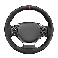 MEWANT Car Steering Wheel Cover for Lexus is 200t 250 300 350 F Sport/RC/CT 200h / NX Customized Version Made of Suede or Carbon Fiber Hand-Stitched Car Steering Wrap