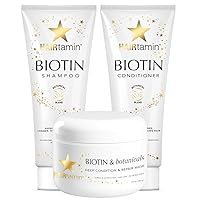 Ultimate Haircare - HAIRtamin Biotin Conditioner & Shampoo | Biotin & Botanicals Hair Moisturizer Mask