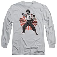 Bruce Lee The Meaning of Life Silver Long Sleeve Shirt L