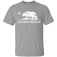 Adult California Republic Vintage Distressed Bear T Shirt 3X-Large Sports Gray