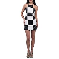 Women's Leather Check Dress