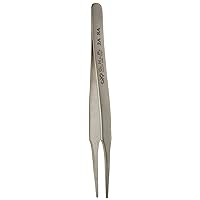 Hakko CHP 2A-SA Stainless Steel Non-Magnetic Precision Tweezers with Rounded Tips, Thin Tapered Tines, 4-3/4